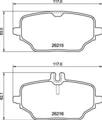 FREN BALATASI ARKA MERCEDES GLE-CLASS V167 C167 18-VALEO 670544-A0004204202