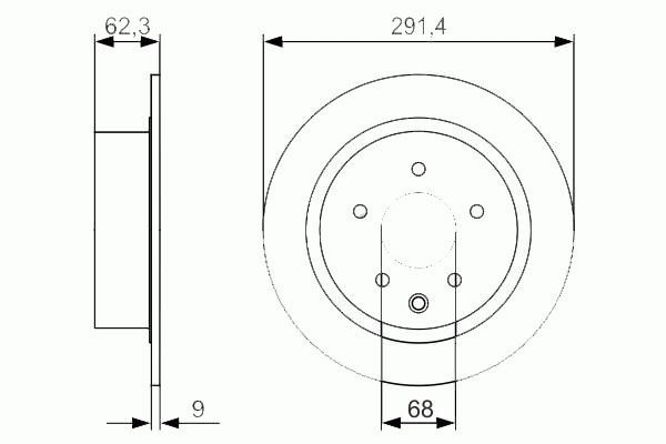 ARKA FREN AYNASI NISSAN JUKE 10 QASHQAI 07 12 292 x9x5 DELİK-TRW-432069W100-43206JA00A