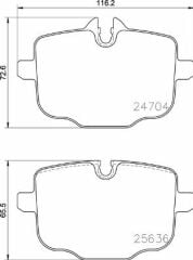 FREN BALATASI ARKA BMW G30 G32 G11 G12 G16 G01 G02 G05 G06 G07 iX I20-VALEO 671042-34216890353-34216870552