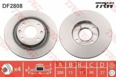 ÖN FREN AYNASI C2 1.4 1.4 HDİ 03 C3 1.4 1.4HDI 02 PARTNER-BERLINGO 1.4 1.9 D 2.0HDI 266x13x4DL-TRW-1608691680-4246.R2-4246.R4-42498223