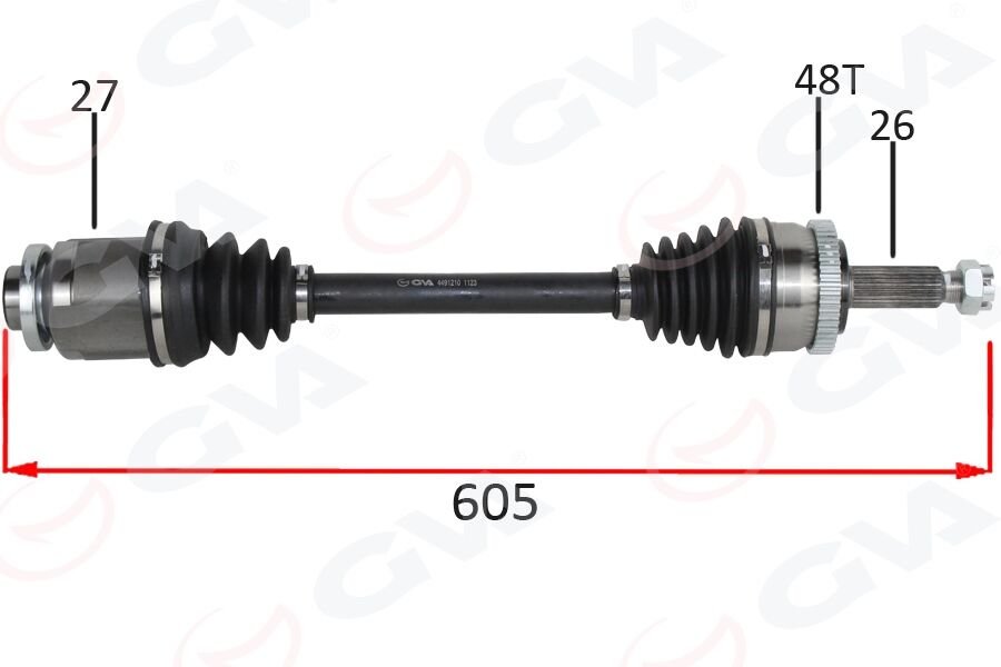 KOMPLE AKS ÖN SAG HYUNDAI TUCSON JM 2.0 CRDI ABSLI 04-10-GVA 4491210-495002E550