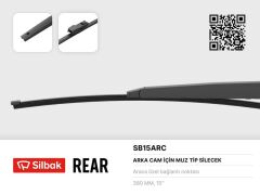 SİLECEK SÜPÜRGESİ ARKA MUZ TİPİ 380MM SKODA FABİA COMBİ NJ5 08/14 . VW TİGUAN 02/16-SILBAK SB15ARC