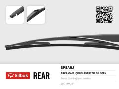 SİLECEK SÜPÜRGESİ ARKA PLASTİK TİP 200MM TOYOTA AURİS E18 . TOURİNG E18 10/12-SILBAK SP8ARJ