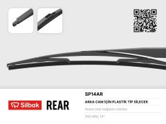SİLECEK SÜPÜRGESİ ARKA PLASTIK TIP 350mm BERLINGO-C3-C8-JUMPY-SAXO-XANTIA-LOGAN MCV-SCUDO-STILO-ALME-SILBAK SP14AR