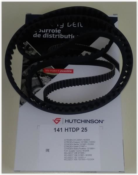 TRİGER KAYIŞI 141x254 PEUGEOT PARTNER BERL 206 306 307 C4 C5 JUMPER JUMP XSARA SCUDO 2.0HDI CT987-HUTCHINSON 141HTDP25-0816.96-0816.A9-9400816969