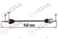 KOMPLE AKS SAĞ OPEL VECTRA B 1.6 99-02 MAKYAJLI KASA ABS Lİ 29DİŞ 960mm-GVA 4490115-374350-9119915-93184264