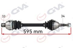 KOMPLE AKS SAĞ OPEL ASTRA H 1.9 DTL 04-14 -ZAFIRA B 05-15 595mm-GVA 4490012-374806-13245911