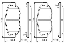 ÖN BALATA PAJERO 3.2 3.8 07 10 LAND CRUISER J12 3.0D-4D 4.0 01/03 10-BLUEPRINT ADT342142-0446560270-0446535290-WVA24024