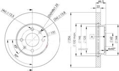 ÖN FREN AYNASI ACCENT BLUE 1.4 CVVT-1.6CRDI 11 İ20 12 256x22x62.2x44x4DLxHAVALI-TRW DF6198-517120U000-517121R000