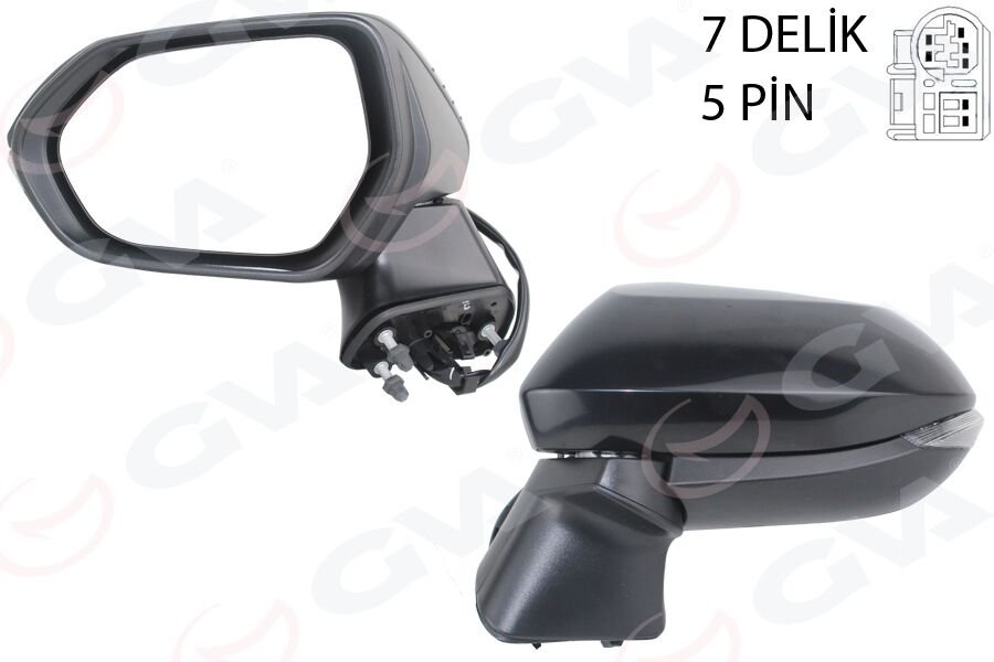 DIŞ DİKİZ AYNASI SOL ELEKTİKLİ SİNYALLİ KONV SİYAH 5 PİN Lİ TOYOTA COROLLA 19--GVA 1071145-8794002924