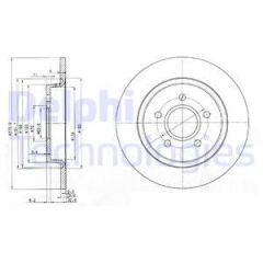 ARKA FREN DISKI AYNA FOCUS II04 11 C-MAX 07 09 VOLVO V50 04 12 C30 06 12 C70 II 05 13 S40 II 04 12 17 JANT - 16 JANT DÜZ 280mm 5 BİJON-DELPHI BG3897C-ME7M5J2A315BA-7M512A315BB-30769113