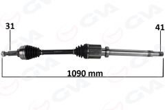 ON AKS KOMPLE SAĞ TOURNEO CUSTOM 2.2 TDCİ-2.0TDCİ 155HP KISA ŞASE 12-GVA 4435032-BK213B436AE-BK213B436AD-KK213B436AB