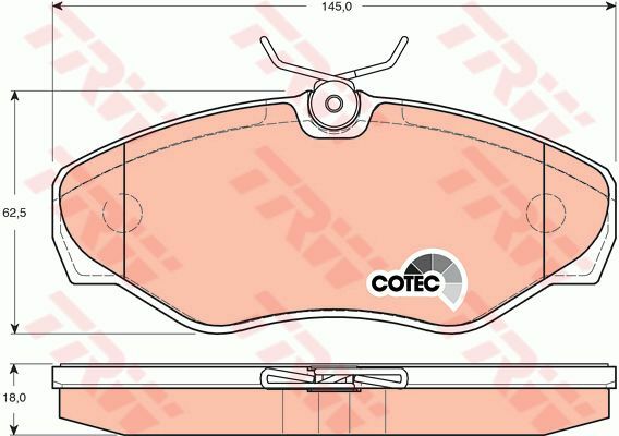 ÖN BALATA TRAFIC 3.01 06 VIVARO 8.01 06 PRIMASTAR 01 06-TRW GDB1478-7701054771-4106000QAE-4414519