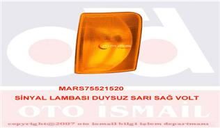 SİNYAL LAMBASI DUYSUZ SARI SAĞ VOLT 521516-MARS 521520-2D0953042