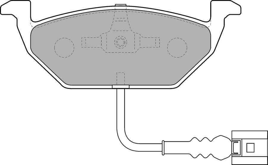 ÖN BALATA FİŞLİ KÜÇÜK GOLF4-GOLF5-JETTA-BORA-POLO-A3-LEON 97 GDB1386 146x54.7x19.8-DELPHI LP1514-1J0698151G-1K0698151F-6R0698151A