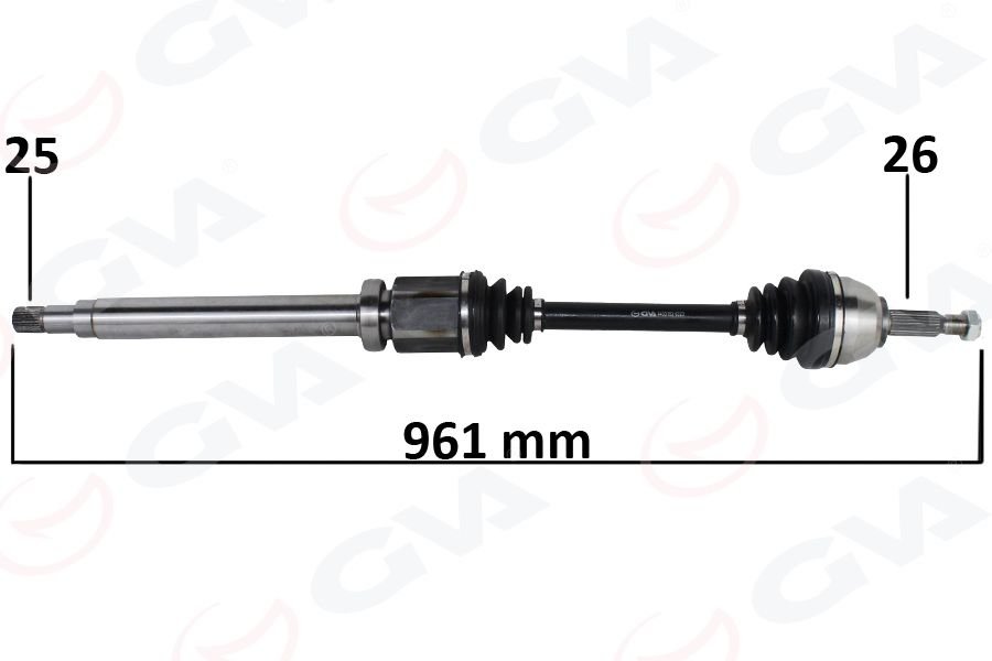 ÖN KOMPLE AKS SAĞ TRANSIT CONNECT 1.8 TDCI 02 14 75-90-110PS 960mm-GVA 4433152-9T163B436AA-2T143B436AH