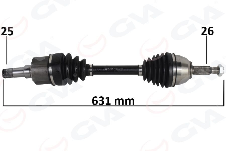 ON KOMPLE AKS SOL TRANSIT CONNECT 1.8 TDCI 02 14 75 -90-110PS 628mm-GVA 4433153-2T143B437CD-9T163B437AA