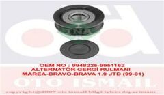 ALTERNATÖR GERGİ RULMANI DOBLO 01- -BRAVO 96-01 -MAREA 96- 1.9TD-1.9JTD-INA 535002310-9951162