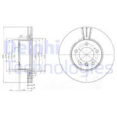 FREN DISKI ON BMW E81 E82 E87 E88 E90 E91 E92 Z4 E89-DELPHI BG3998C-34116854998