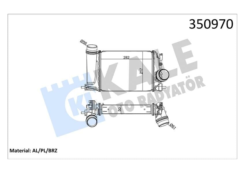 TURBO RADYATÖRÜ INTERCOOLER MGN IV GRANDTOUR 1.2 Tce 16 NISSAN QASHQAI 1.2 DIG-T-KALE 350970-144614ED0A
