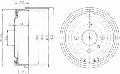 ARKA FREN KAMPANASI ASTRA F 1.4i-1.6i 91 98 KADETT 79 91 228x200x38x100x56 4DL-DELPHI BF151-568053-568058-90086194-90193915